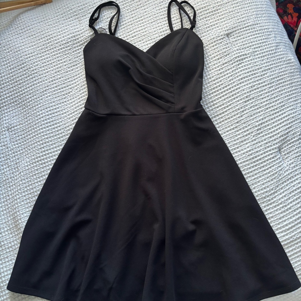 Elegant Black Strappy Dress
